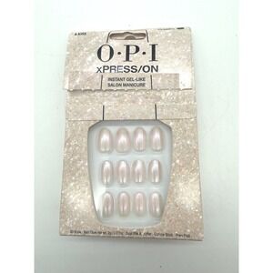OPI xPRESS/ON Press-On Nails Throw Me A Kiss Iridescent Pink Oval 30 Count NEW